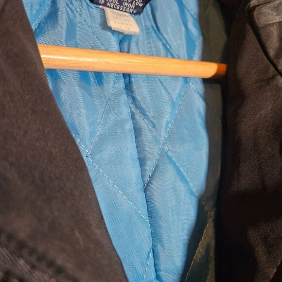 VTG GAP Black Women Utility Jacket M Hooded Gorpcore Clean Girl Fall Layering - Picture 7 of 11